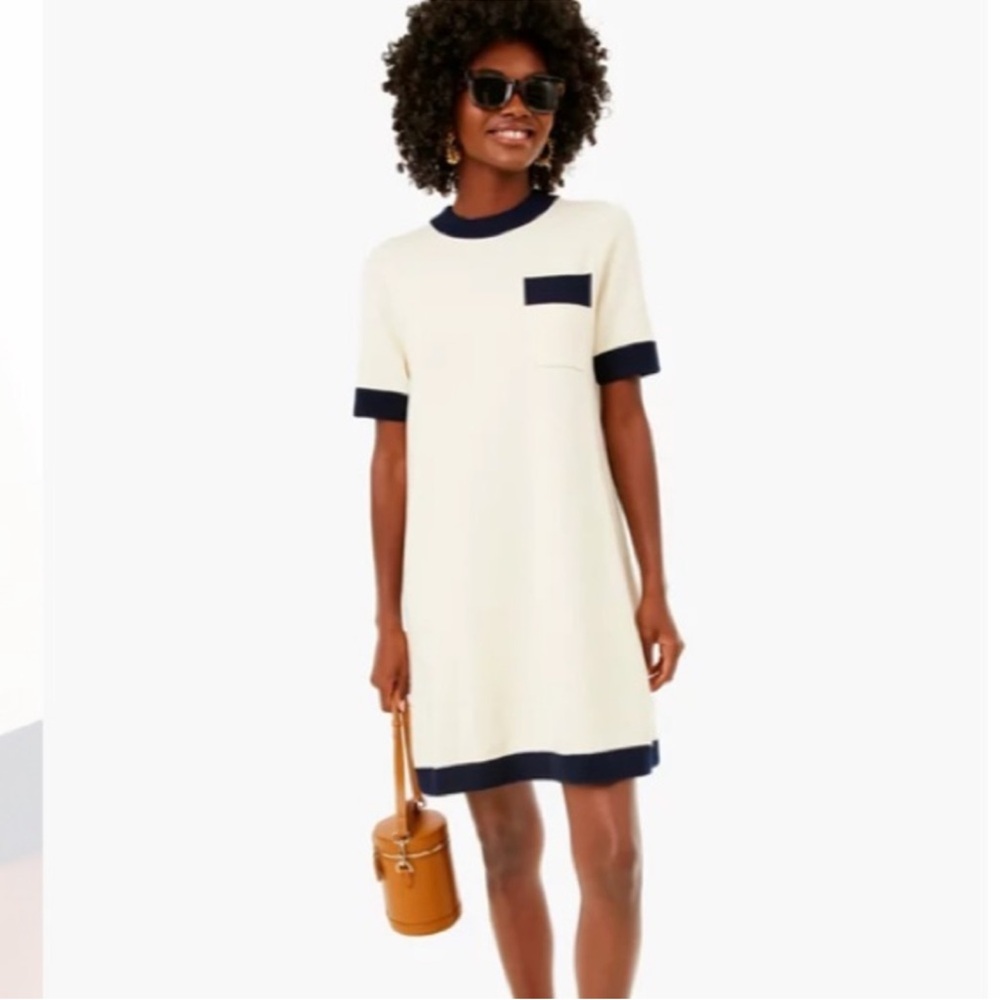 Tuckernuck Merrit Elegant Cream and Black Dress